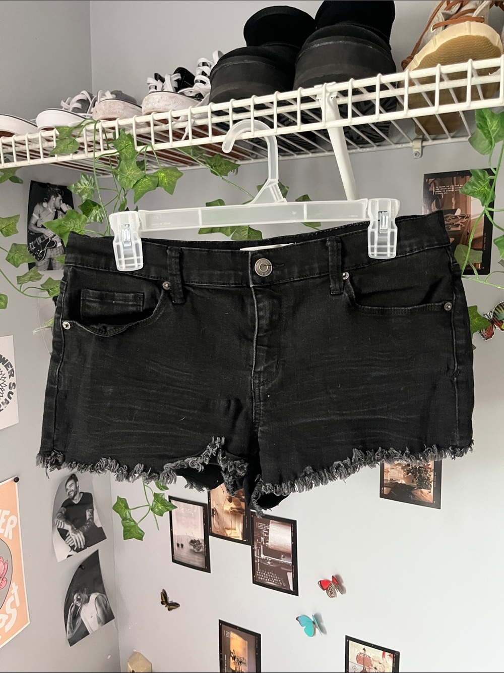 Mudd Black Jean Shorts